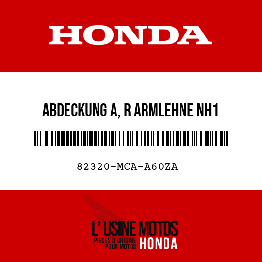 image de 82320-MCA-A60ZA ABDECKUNG A, R ARMLEHNE NH1 