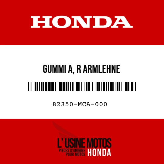 image de 82350-MCA-000 GUMMI A, R ARMLEHNE