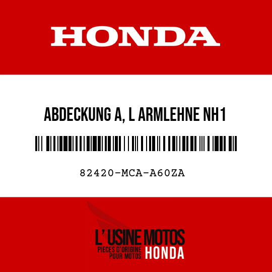 image de 82420-MCA-A60ZA ABDECKUNG A, L ARMLEHNE NH1 
