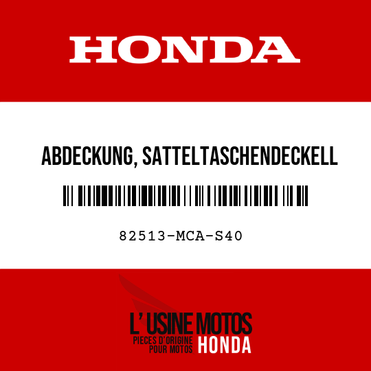 image de 82513-MCA-S40 ABDECKUNG, SATTELTASCHENDECKELL