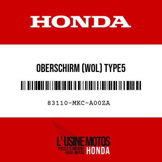 image de 83110-MKC-A00ZA OBERSCHIRM (WOL) TYPE5