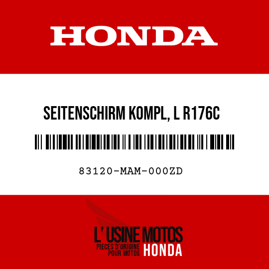 image de 83120-MAM-000ZD SEITENSCHIRM KOMPL, L R176C