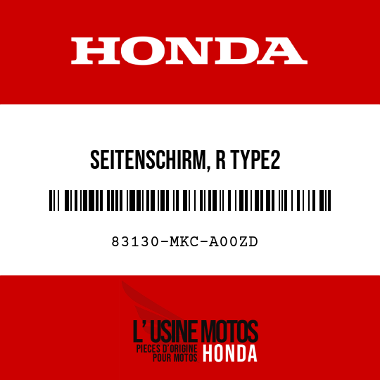 image de 83130-MKC-A00ZD SEITENSCHIRM, R TYPE2