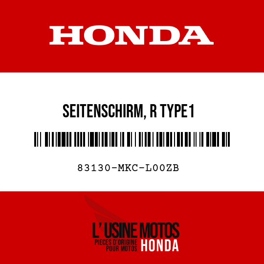 image de 83130-MKC-L00ZB SEITENSCHIRM, R TYPE1