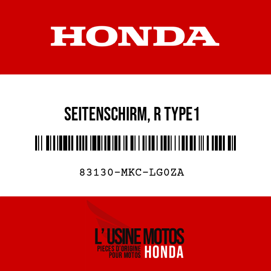image de 83130-MKC-LG0ZA SEITENSCHIRM, R TYPE1
