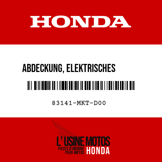 image de 83141-MKT-D00 ABDECKUNG, ELEKTRISCHES LENKSCHLOSS