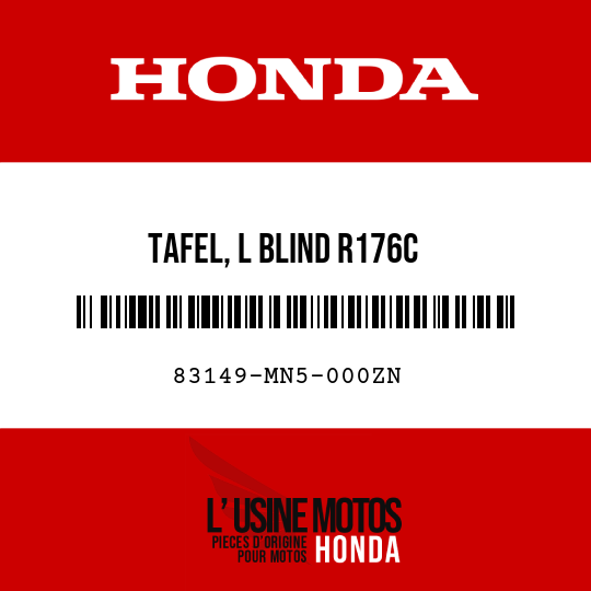 image de 83149-MN5-000ZN TAFEL, L BLIND R176C 