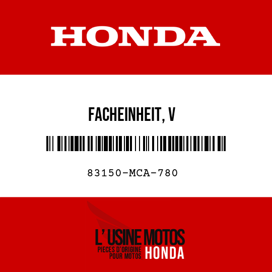 image de 83150-MCA-780 FACHEINHEIT, V