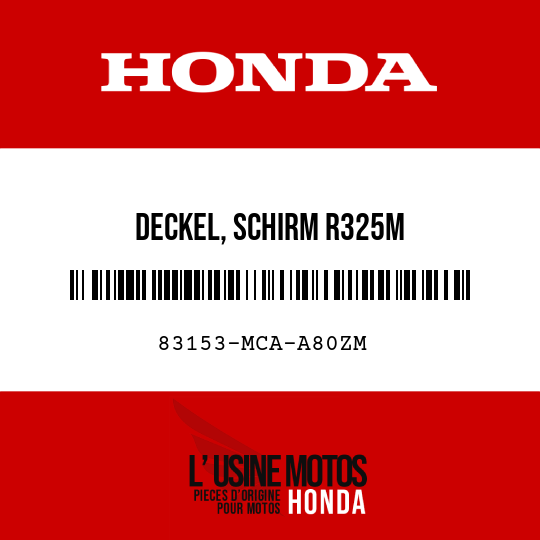 image de 83153-MCA-A80ZM DECKEL, SCHIRM R325M 