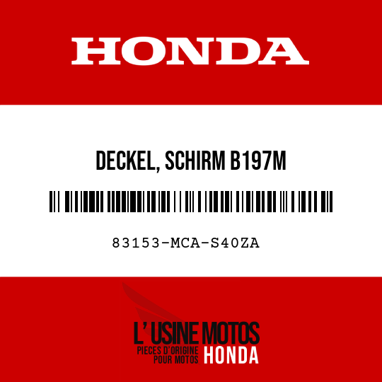 image de 83153-MCA-S40ZA DECKEL, SCHIRM B197M