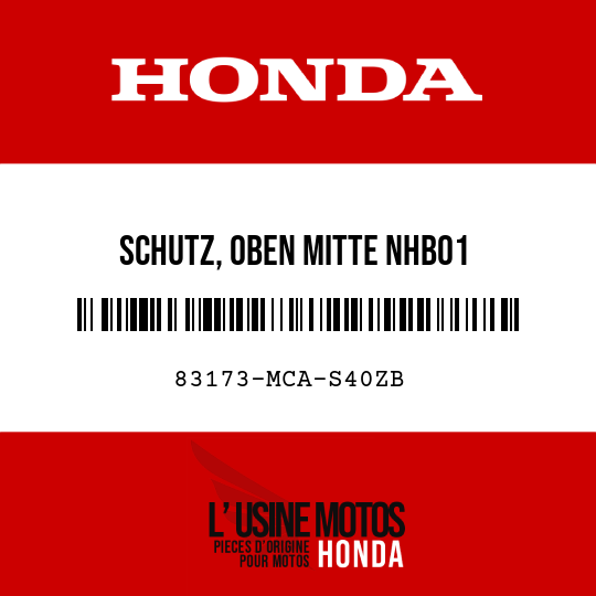 image de 83173-MCA-S40ZB SCHUTZ, OBEN MITTE NHB01