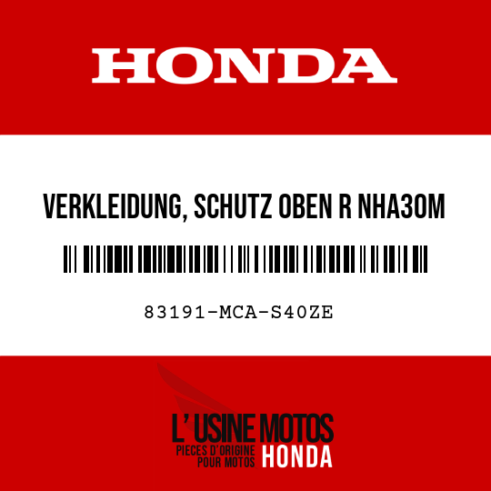 image de 83191-MCA-S40ZE VERKLEIDUNG, SCHUTZ OBEN R NHA30M
