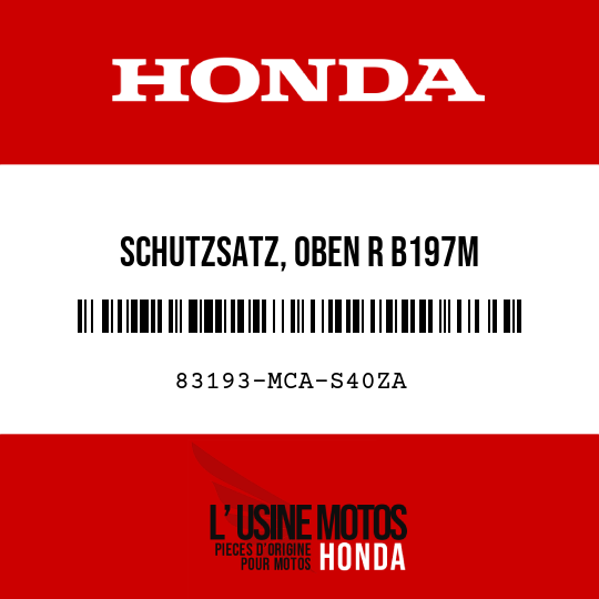 image de 83193-MCA-S40ZA SCHUTZSATZ, OBEN R B197M