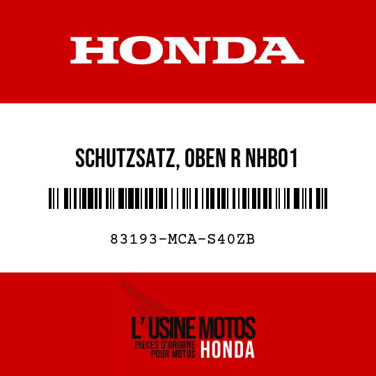 image de 83193-MCA-S40ZB SCHUTZSATZ, OBEN R NHB01