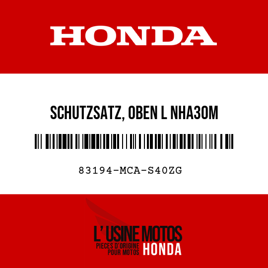 image de 83194-MCA-S40ZG SCHUTZSATZ, OBEN L NHA30M
