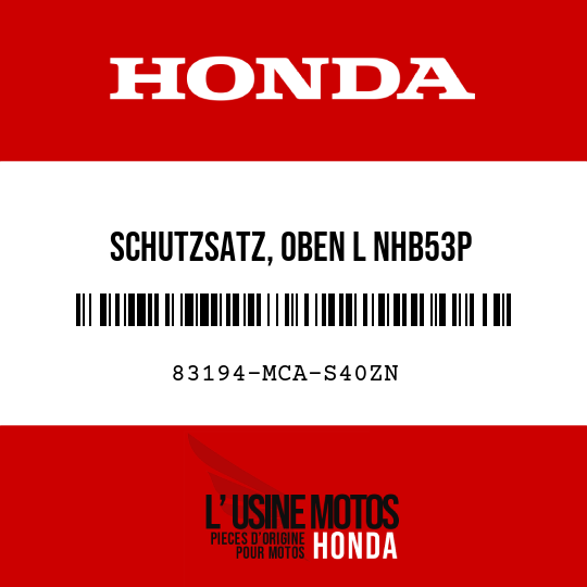 image de 83194-MCA-S40ZN SCHUTZSATZ, OBEN L NHB53P