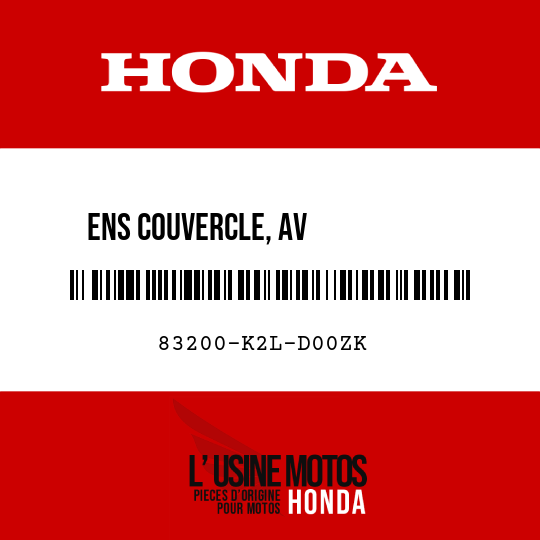 image de 83200-K2L-D00ZK ENS COUVERCLE, AV           CARROSSERIE D (WL) NHA84P