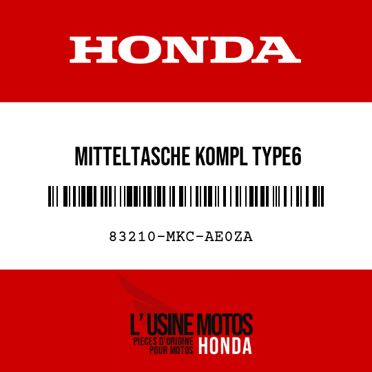image de 83210-MKC-AE0ZA MITTELTASCHE KOMPL TYPE6