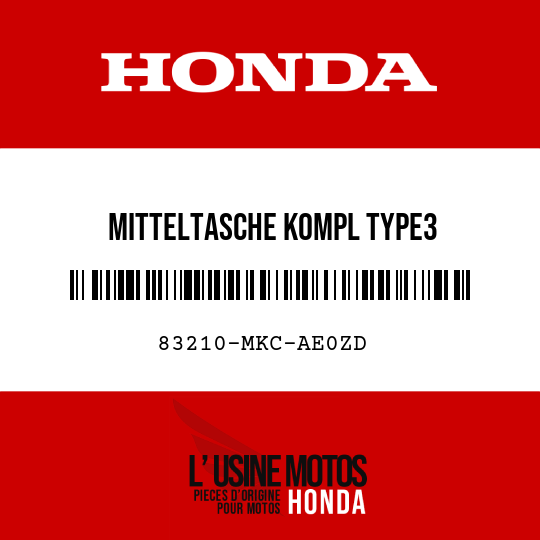 image de 83210-MKC-AE0ZD MITTELTASCHE KOMPL TYPE3