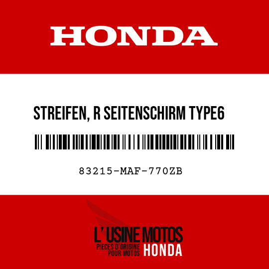 image de 83215-MAF-770ZB STREIFEN, R SEITENSCHIRM TYPE6