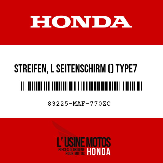 image de 83225-MAF-770ZC STREIFEN, L SEITENSCHIRM () TYPE7 
