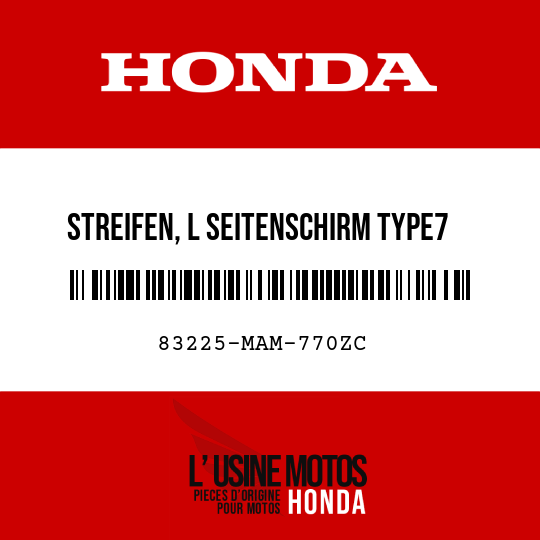 image de 83225-MAM-770ZC STREIFEN, L SEITENSCHIRM TYPE7 