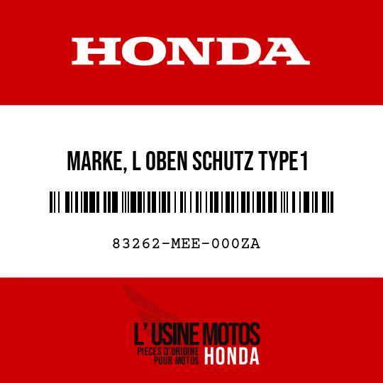 image de 83262-MEE-000ZA MARKE, L OBEN SCHUTZ TYPE1