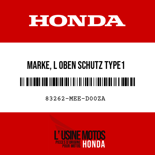 image de 83262-MEE-D00ZA MARKE, L OBEN SCHUTZ TYPE1