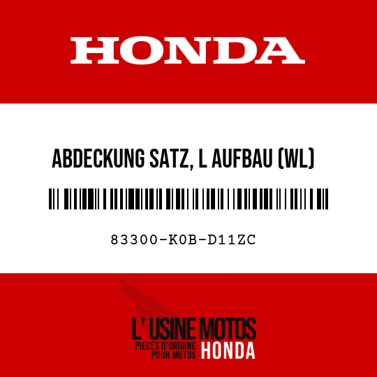 image de 83300-K0B-D11ZC ABDECKUNG SATZ, L AUFBAU (WL) NHB44P