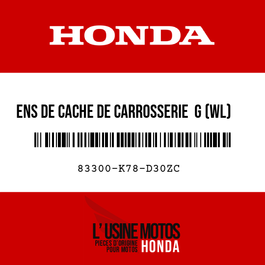 image de 83300-K78-D30ZC ENS DE CACHE DE CARROSSERIE  G (WL) TYPE2
