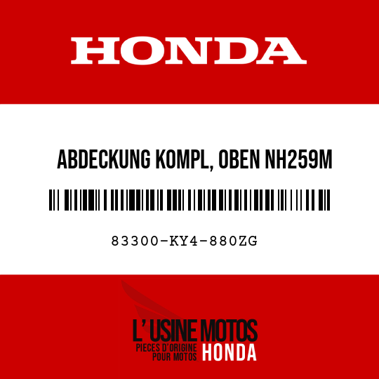 image de 83300-KY4-880ZG ABDECKUNG KOMPL, OBEN NH259M 