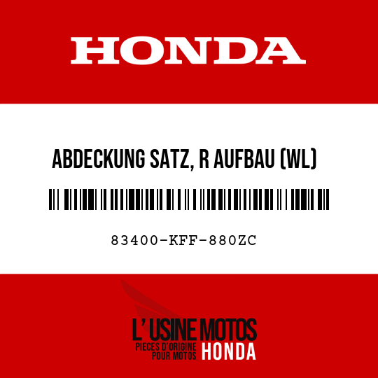 image de 83400-KFF-880ZC ABDECKUNG SATZ, R AUFBAU (WL) PB221M 