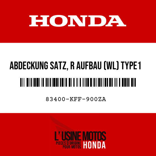 image de 83400-KFF-900ZA ABDECKUNG SATZ, R AUFBAU (WL) TYPE1