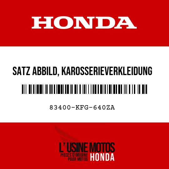 image de 83400-KFG-640ZA SATZ ABBILD, KAROSSERIEVERKLEIDUNG R (WL) TYPE6