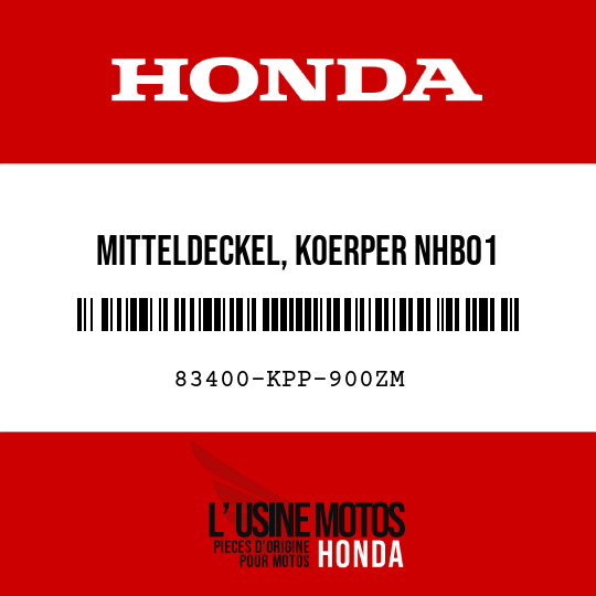 image de 83400-KPP-900ZM MITTELDECKEL, KOERPER NHB01 