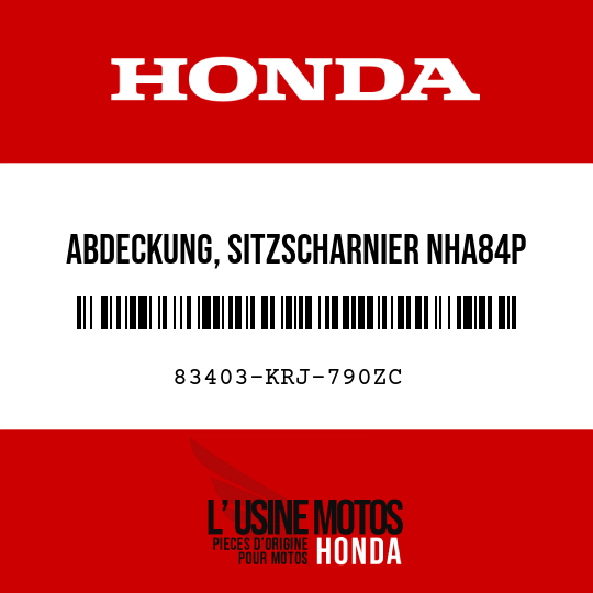 image de 83403-KRJ-790ZC ABDECKUNG, SITZSCHARNIER NHA84P 