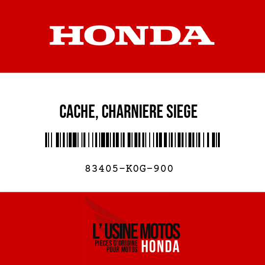 image de 83405-K0G-900 CACHE, CHARNIERE SIEGE