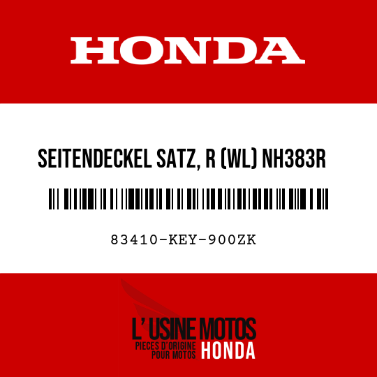 image de 83410-KEY-900ZK SEITENDECKEL SATZ, R (WL) NH383R 