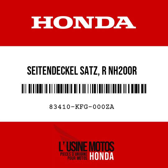 image de 83410-KFG-000ZA SEITENDECKEL SATZ, R NH200R 