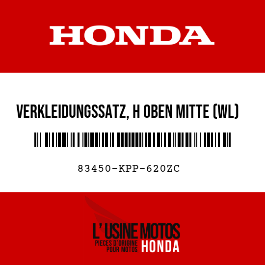 image de 83450-KPP-620ZC VERKLEIDUNGSSATZ, H OBEN MITTE (WL) TYPE1