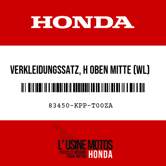 image de 83450-KPP-T00ZA VERKLEIDUNGSSATZ, H OBEN MITTE (WL) TYPE1