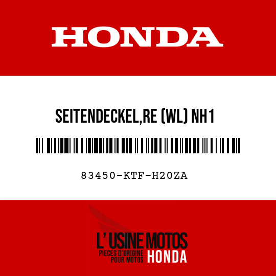image de 83450-KTF-H20ZA SEITENDECKEL,RE (WL) NH1