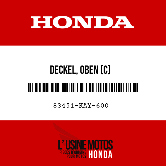 image de 83451-KAY-600 DECKEL, OBEN (C)