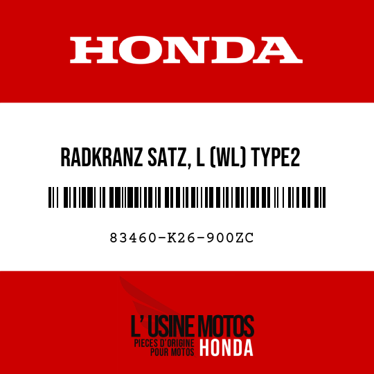 image de 83460-K26-900ZC RADKRANZ SATZ, L (WL) TYPE2