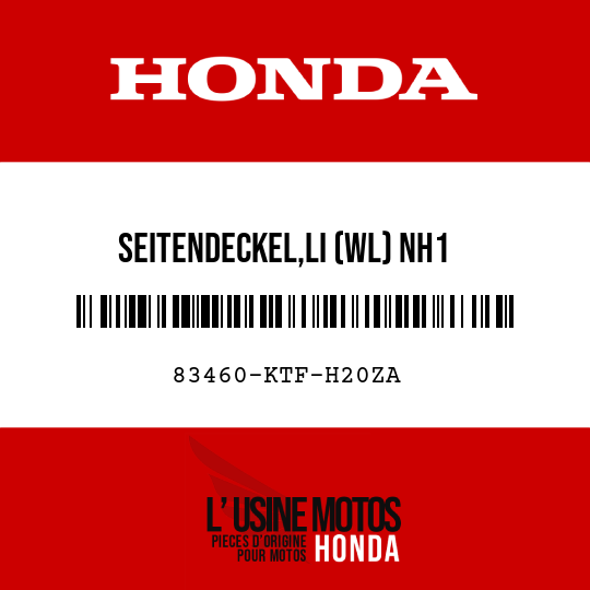 image de 83460-KTF-H20ZA SEITENDECKEL,LI (WL) NH1