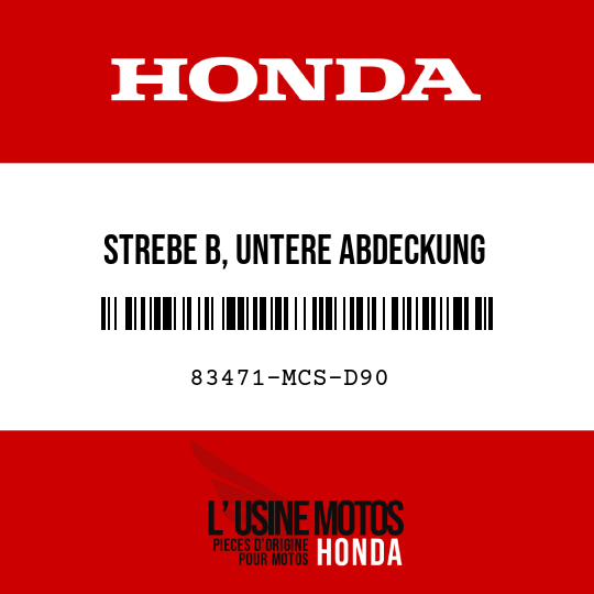 image de 83471-MCS-D90 STREBE B, UNTERE ABDECKUNG