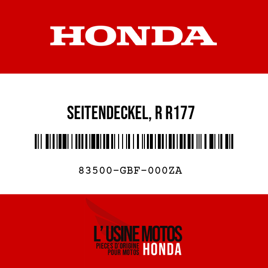 image de 83500-GBF-000ZA SEITENDECKEL, R R177 