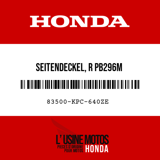 image de 83500-KPC-640ZE SEITENDECKEL, R PB296M 