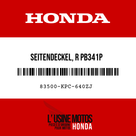 image de 83500-KPC-640ZJ SEITENDECKEL, R PB341P 