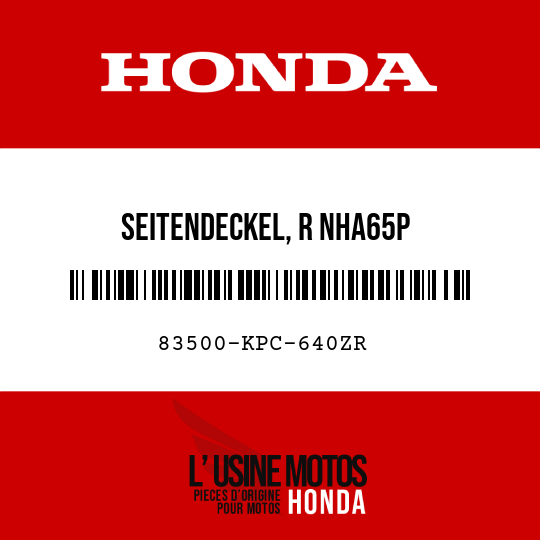 image de 83500-KPC-640ZR SEITENDECKEL, R NHA65P 